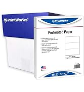 PrintWorks Professional Paper, 8.5 x 11, 20 lb, 2 Horizontal Perfs 3.66