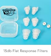 MEE audio Universal High Fidelity 15db Flat Response Filtered Earplugs