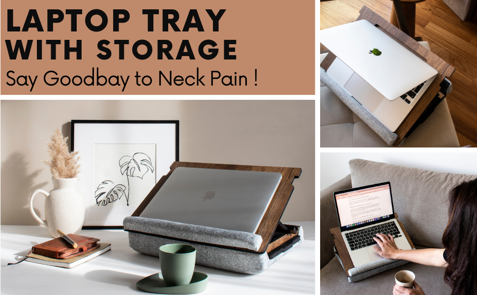 Laptop tray with storage
