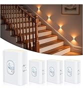 WILLED Motion Sensor Stair Lights Indoor,Rechargeable Magnetic Night Light | Mini Wireless Soft W...