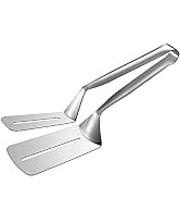 AOOSY Steak Clamps, 3-in-1 Cooking Tong, Double Sided Spatula, 10 inch Multifunctional Stainless ...