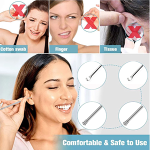 Stainless Steel Ear Spoon Portable Double-ended Ear Pick Earwax