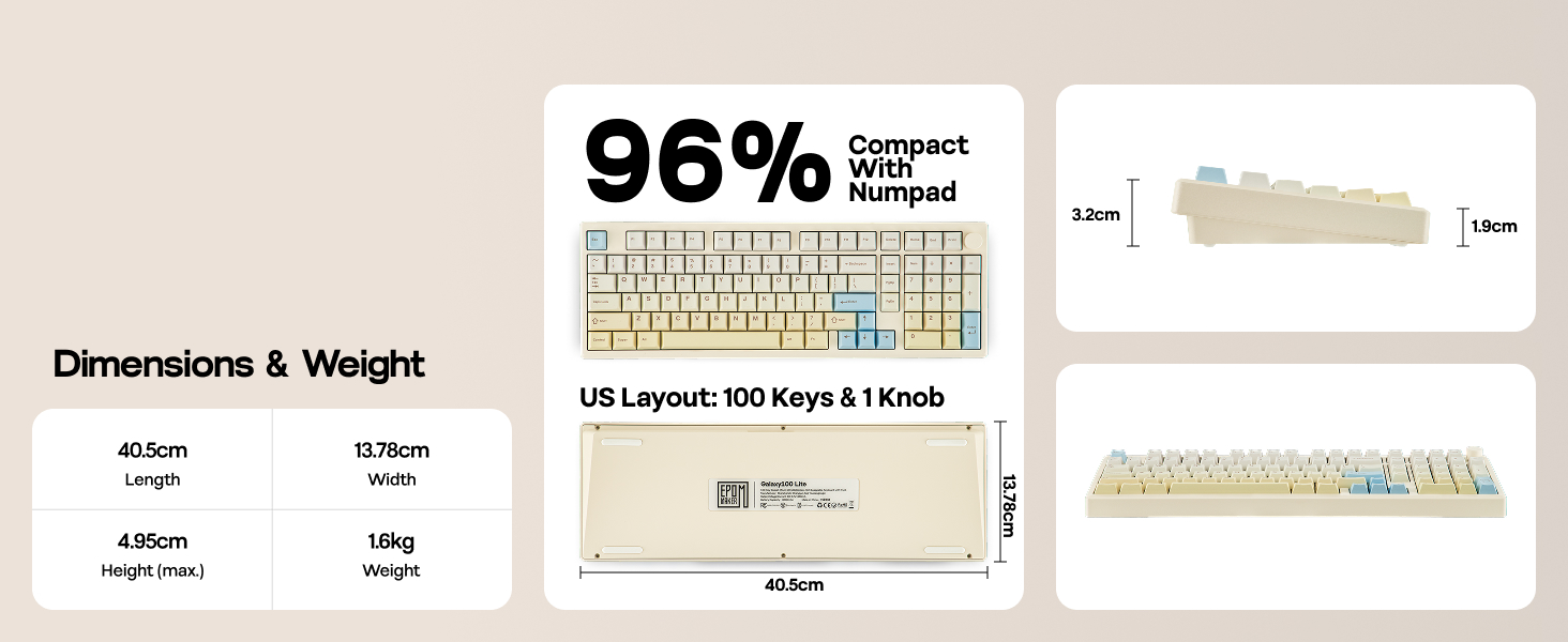 Galaxy100 Lite QMK/VIA Gaming Keyboard