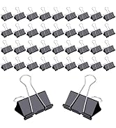 144 Pcs Binder Clips, 1-Inch Medium Paper Clamps for Document Clamp, File, Wide Metallic, Office ...