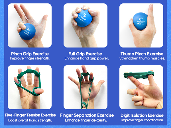Stress Ball and Grip Strength Trainer Kit