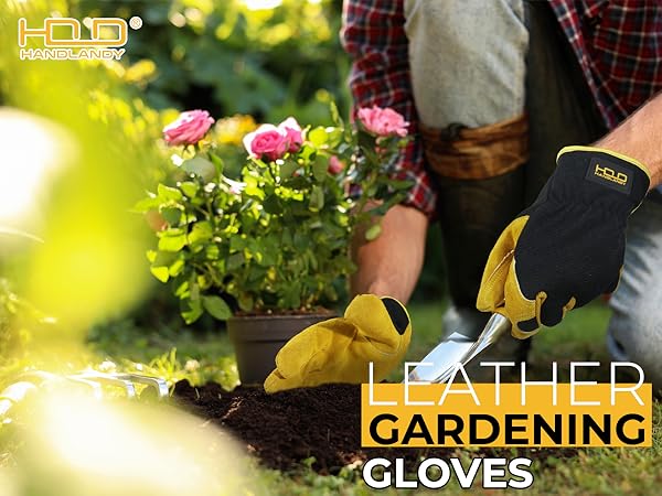 leather gardening yard work gloves men women gift