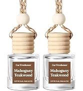 Car Air Freshener Hanging 2 Pack,Mahogany Teakwood Essential Oil Diffuser for Car, Car Air Freshe...