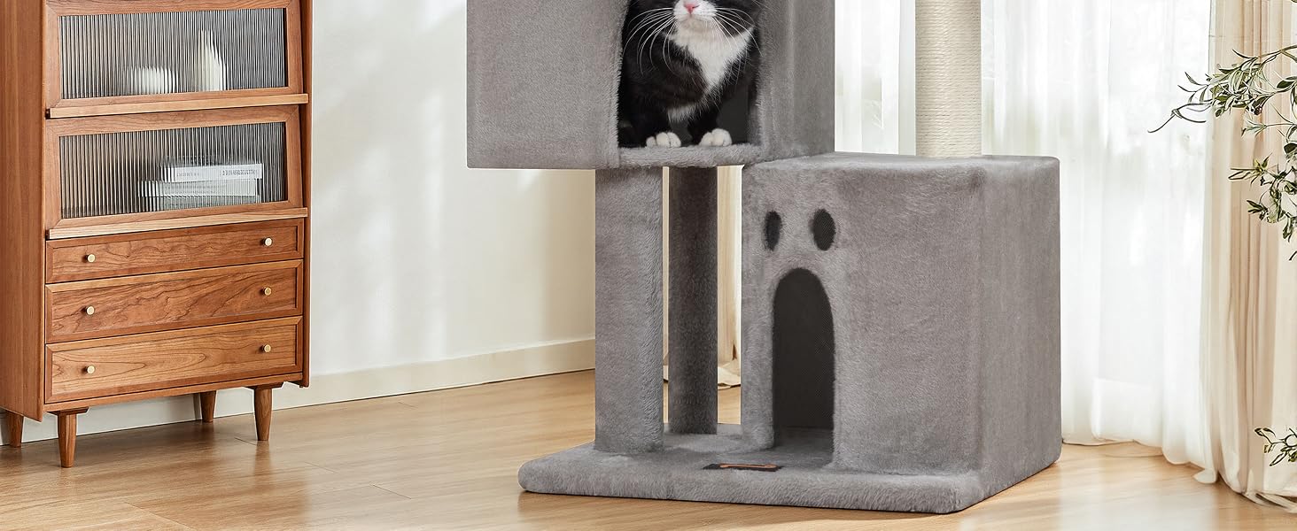 cat tree for indoor cats large adult