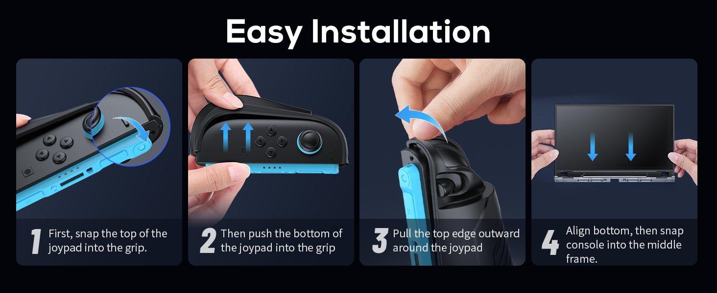 switch 2 case with ergonomic grip