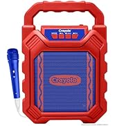 Crayola Mini Karaoke Machine for Kids, Portable Bluetooth Speakers with Microphone, 4" Driver 10W...