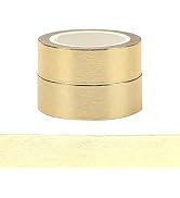 NatSumeBasics Gold Foil Washi Tape Set 2pcs 0.6in. x 32ft. Metallic Washi Tapes Craft Masking Tap...