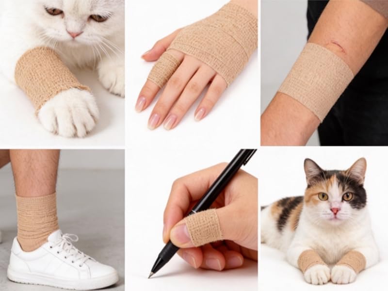 cotton latex-free compression bandage breathable elastic compression adjustable compression bandage