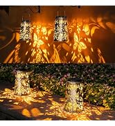 Solar Outdoor Hanging Lanterns, Waterproof Decorative Table Lamps for Lawn, Pathway, Tree, Wall, ...