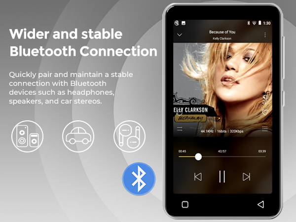 mp3 player with bluetooth spotify
