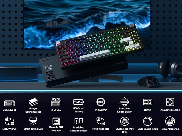 WK75 Wireless Mechanical Keyboard