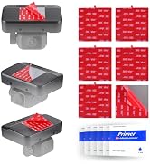 Dash Cam Adhesive Mount Replacement Pads, 6 Pack 3M VHB Double Sided Tape, 2.8 x 2.8 Inch Gray Sq...