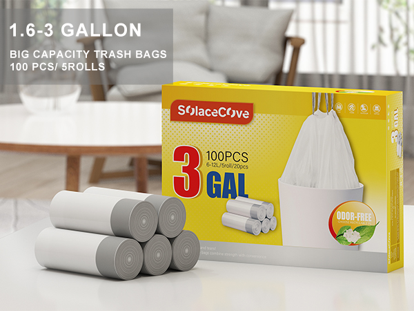 Plastic Drawstring Trash Bags