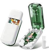 Professional Pill Cutter for Small Pills, 3-in-1 Pill Cutter Splitter for Small or Large Pills-Sa...