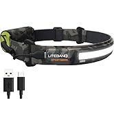 OPTIMAL VENTURES LITEBAND PRO Rechargeable LED Headlamp, 1000 Lumens, 210° Wide Beam, Hard Hat Co...