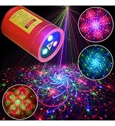 Mini Party Light Show LED Projector RGB 40 Patterns Sound Activated Portable Lighting for Party D...