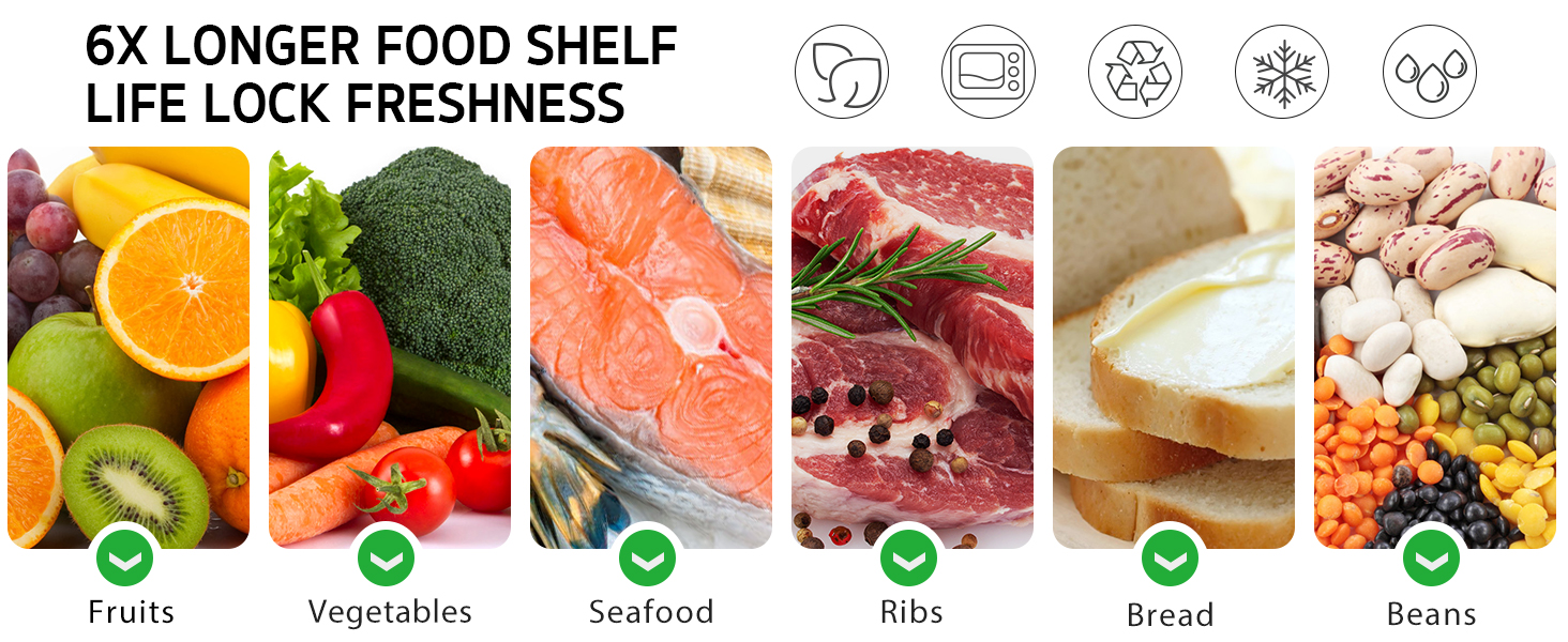 6X longer food shelf life lock freshness