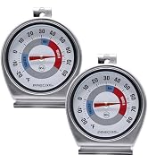 Precixe 2.5 Inch Stainless Steel Fridge and Freezer Thermometer 2-Pack | NSF Certified | Hanging ...