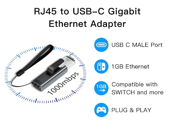 Type C to ethernet for latop
