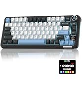 SOLAKAKA A75pro-ALL 75% Mechanical Keyboard with Screen (BlackBluewhite)