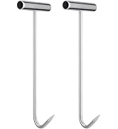 DOITOOL 2Pcs Heavy Duty Manhole Cover Hook Lifter, T-Shaped Stainless Steel Manhole Lifting Hooks...