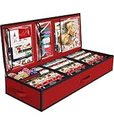 Simple Houseware 41.5" Wrapping Paper Storage Organizer - Fits 40 Rolls with Adjustable Straps, I...