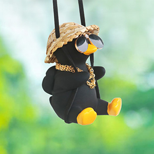swinging duck car hanging ornament
