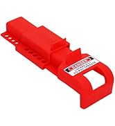 TRADESAFE Butterfly Valve Lockout - Red Valve Lockout Device for 3 11/32 inch Valve Head Diameter...