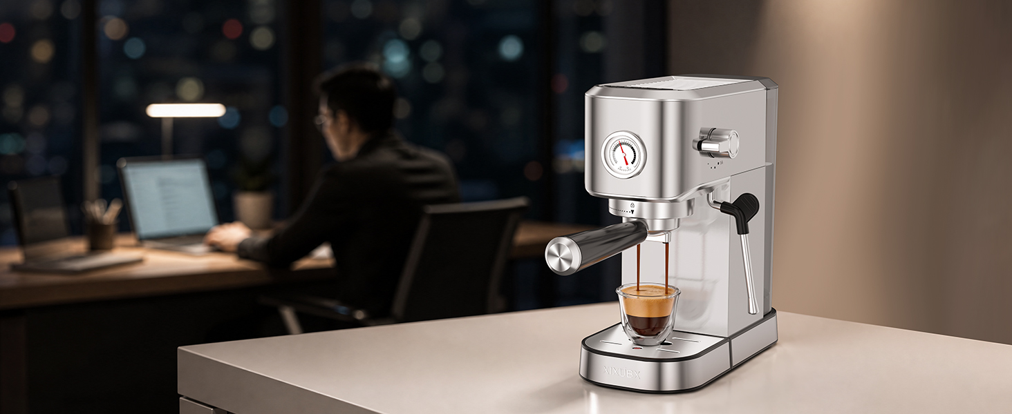 espresso machine indoor home kitchen office daily coffee