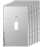 LIDER Reflective Acrylic Toggle Switch Wall Plate, Mirrored Light Switch Cover, Plexiglass Cover ...
