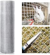 Donext Wire Mesh, Hardware Cloth 1/2 Inch 48inx100ft 19 Gauge, Snake Fence, Rabbit Wire, Garden P...