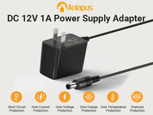 DC 12V 1A Power Supply Adapter