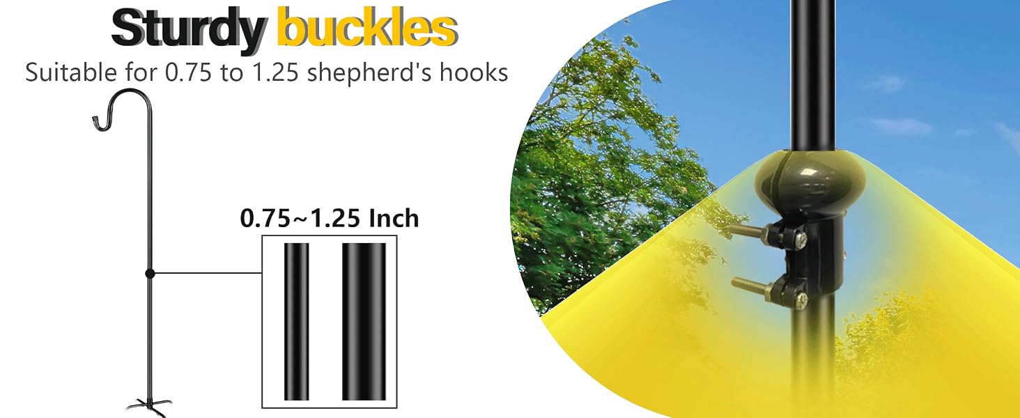 Suitable for 0.75 to 1.25 shepherd's hooks