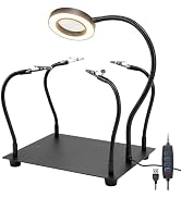 Helping Hands Soldering Station with 5X Magnifying Glass and Light, ELMCONFIG PCB Soldering Holde...
