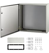 VEVOR NEMA Steel Enclosure, 24 x 24 x 8'' NEMA 4X Steel Electrical Box, IP66 Waterproof & Dustpro...
