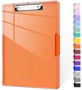 Piasoenc Clipboard with Storage, 8.5x11" Clip Boards with 2 Storage Case and A4 Paper Folder, Cle...