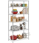 Honey-Can-Do 5-Tier Heavy Duty Adjustable Shelving Unit, 350-lb Per Shelf Metal Storage Rack, Chr...