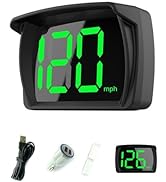 Shkalacar Car HUD Headup Display KM/H MPH GPS Digital Speedometer with LED Large Font Display + C...