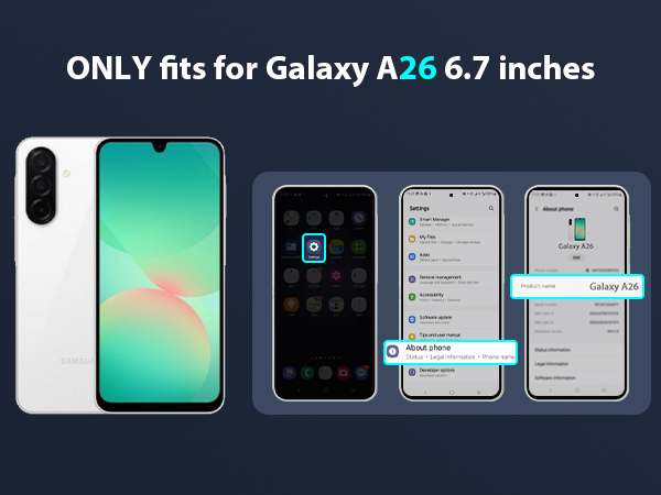 Samsung Galaxy A26 5G Phone Case, Heavy Duty Rugged & Dual-Layer Shockproof Dropproof Protection