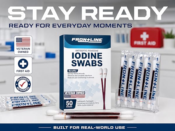 povidone iodine solution swabsticks prep pads wound cleaning wipes disinfectant topical antibiotic