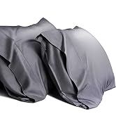 WishSmile Bamboo Cooling Pillowcases Queen Pillow Cases Set of 2 Breathable Cool Silky Soft Moist...