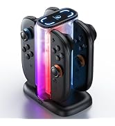 Charging Dock for Nintendo Switch 2 Joycons, Switch 2 Accessories with Dual-Sided Magnetic Connec...
