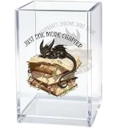 Gkodw Just One More Chapter Acrylic Pen Holder Cosmetic Organizer, Retro Dragon Book Pen Pencil H...