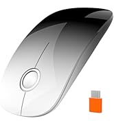RAPIQUE USB C Wireless Mouse for USB-C Devices, White to Black Gradient Slim Mouse, Silent Click,...