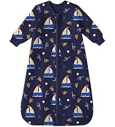 Yoofoss Baby Sleep Sack 6-12 Months 1.0 Tog Long Sleeve Sleep Sack Organic Cotton Wearable Blanke...