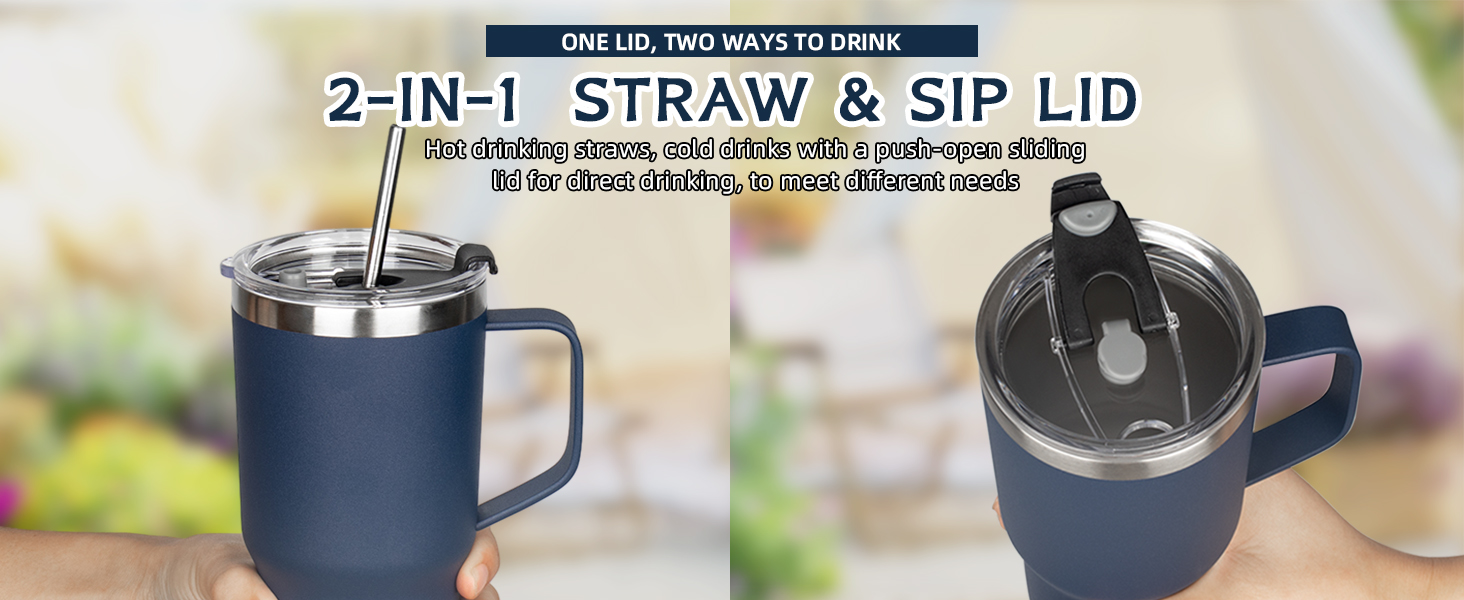 insulated coffee mug with straw